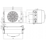 CHŁODNICA OLEJU HYDRAULICZNEGO 150 l/min 230V Z TERMOSTATEM